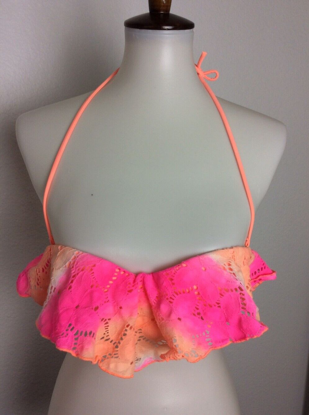 Victoria's Secret Bikini Top Floral Eyelet Ombre Swimwear